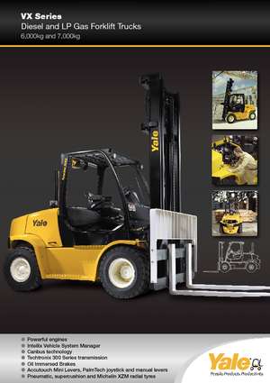 Chariots élevateurs frontaux diesel Yale GDP 70 VX