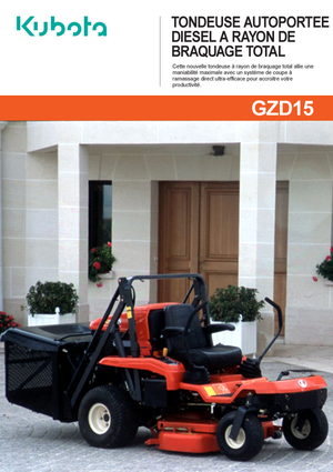 Véhicules communaux multi-usages à diesel diesel Kubota GZD 15 HD