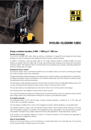 Chariots élevateurs frontaux diesel Hyster H10.00XM 12EC