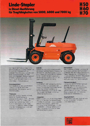 Chariots élevateurs frontaux diesel Linde H 60 D