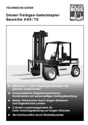 Chariots élevateurs frontaux diesel Steinbock H 60 D