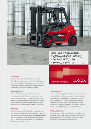 Chariots élevateurs frontaux diesel Linde H80/900D