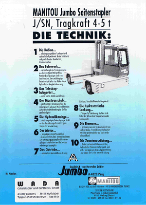 Chariots élévateurs tout terrain Jumbo J/SN 50