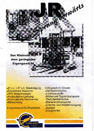 Chariots élévateurs  embarqués diesel Cangaru / Transmanut JR 3-4.3.1028 F o. DR