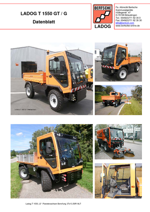 Véhicules communaux multi-usages à diesel diesel Bertsche Ladog T 1550