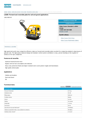 Plaques vibrantes réversibles Atlas Copco LG 200