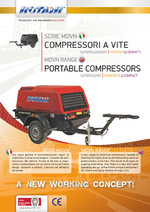 Compresseurs d'air portable - Gasoil, Electrique, Essence Rotair MDVN 25 AK 