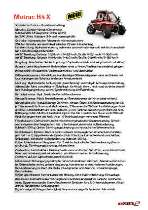 Véhicules communaux multi-usages à diesel diesel Reform Werke Metrac H 4 X