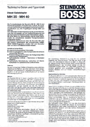 Chariots élevateurs frontaux diesel Steinbock MH 40