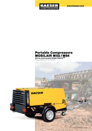 Compresseurs d'air portable - Gasoil, Electrique, Essence Kaeser Mobilair M 52