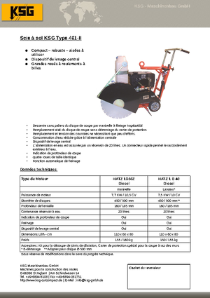 Scies à sol KSG-Maschinenbau KSG 461