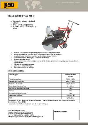 Scies à sol KSG-Maschinenbau KSG 461