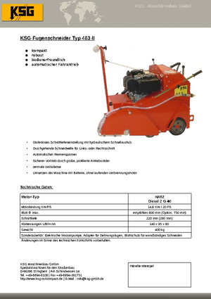 Scies à sol KSG-Maschinenbau KSG 463