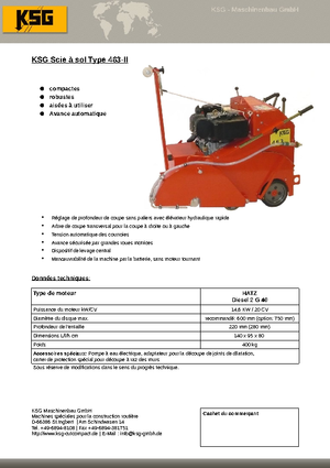Scies à sol KSG-Maschinenbau KSG 463