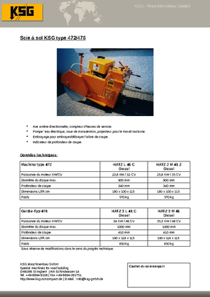 Scies à sol KSG-Maschinenbau KSG 476