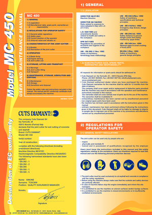 Scies à sol Cuts Diamant MC 450 YM