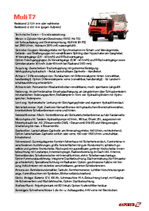 Véhicules communaux multi-usages à diesel diesel Reform Werke Muli T 7