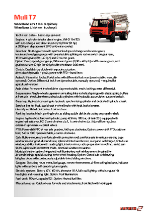 Véhicules communaux multi-usages à diesel diesel Reform Werke Muli T 7