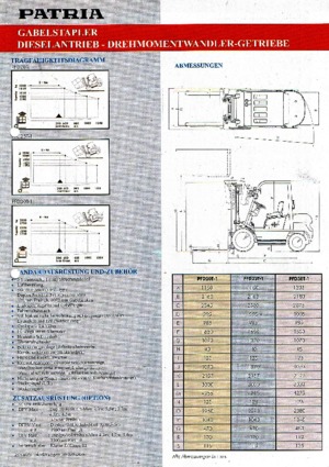 Chariots élevateurs frontaux diesel Patria PFD 30 T-1