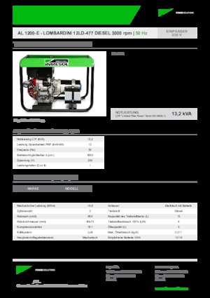 Groupes électrogènes à diesel INMESOL AL 1200-E