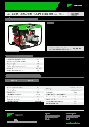 Groupes électrogènes à diesel INMESOL AL 1500-CA