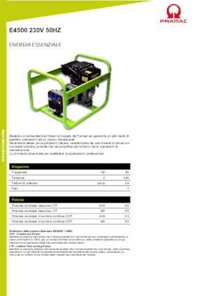 Groupes électrogènes à diesel PRAMAC Lifter E 4500 SYH