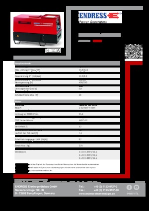 Groupes électrogènes à diesel Endress ESE 1204 DHS-GT ES ISO DI