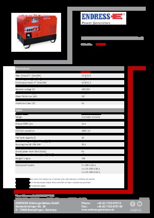 Groupes électrogènes à diesel Endress ESE 1408 DHG ES DI ISO DUPLEX Silent