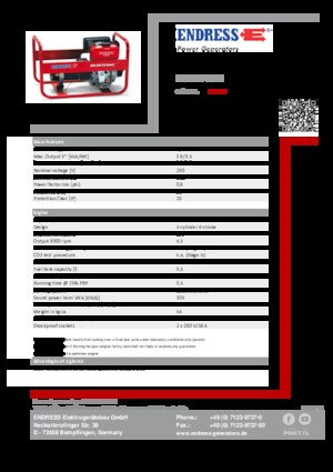Groupes électrogènes à diesel Endress ESE 404 YS DI