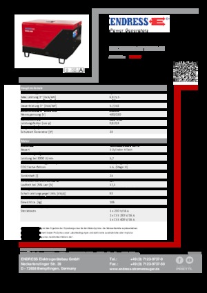 Groupes électrogènes à diesel Endress ESE 706 DYS-GT ES ISO DI