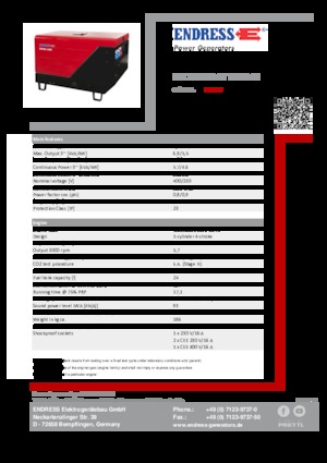 Groupes électrogènes à diesel Endress ESE 706 DYS-GT ES ISO DI