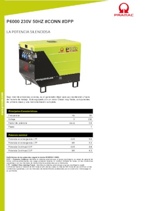 Groupes électrogènes à diesel PRAMAC Lifter P 6000 TYA