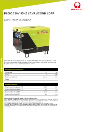 Groupes électrogènes à diesel PRAMAC Lifter P 9000