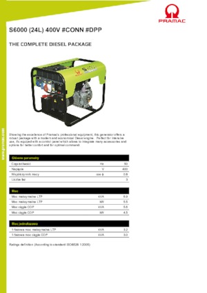 Groupes électrogènes à diesel PRAMAC Lifter S 6000 TYA