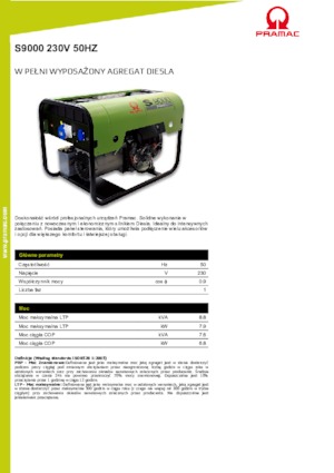 Groupes électrogènes à diesel PRAMAC Lifter S 9000 TRA