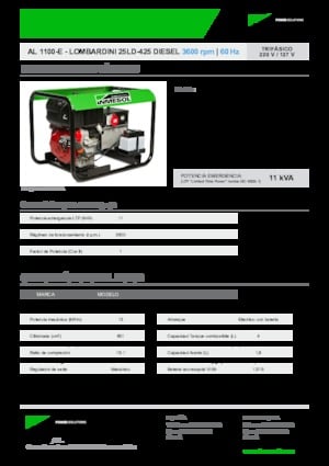 Groupes électrogènes à diesel INMESOL AL 1100-E