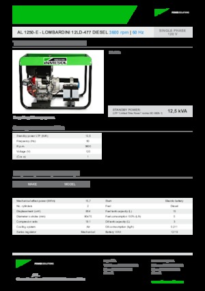 Groupes électrogènes à diesel INMESOL AL 1250-E
