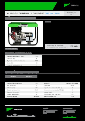 Groupes électrogènes à diesel INMESOL AL 1250-E