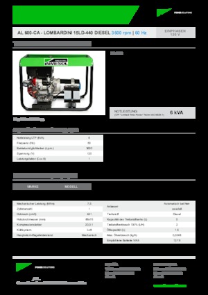 Groupes électrogènes à diesel INMESOL AL 600-CA