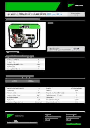 Groupes électrogènes à diesel INMESOL AL 600-E