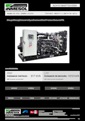 Groupes électrogènes à diesel INMESOL AC-1010