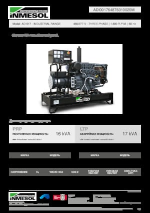 Groupes électrogènes à diesel INMESOL AD-017