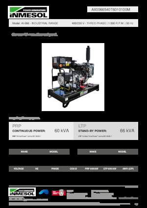 Groupes électrogènes à diesel INMESOL AI-066