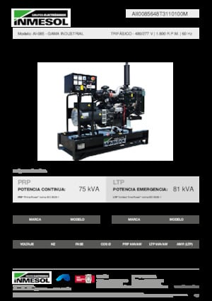 Groupes électrogènes à diesel INMESOL AI-085