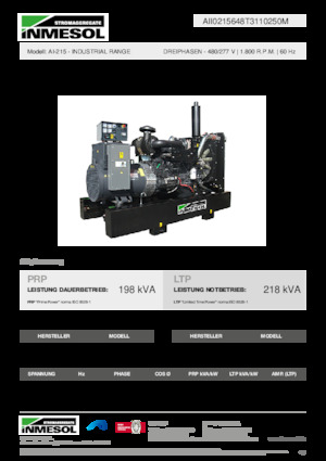 Groupes électrogènes à diesel INMESOL AI-215
