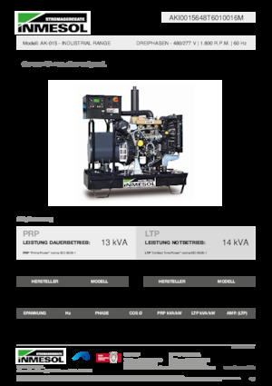 Groupes électrogènes à diesel INMESOL AK-015
