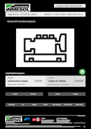 Groupes électrogènes à diesel INMESOL AQ-010