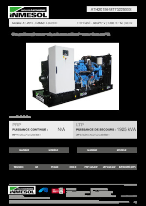 Groupes électrogènes à diesel INMESOL AT-2015