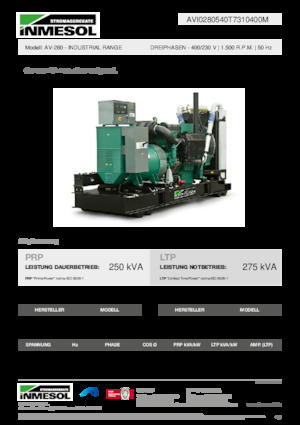 Groupes électrogènes à diesel INMESOL AV-280