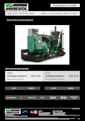 Groupes électrogènes à diesel INMESOL AV-335